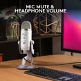 thumbnail image 3 of Blue Yeti USB Microphone for Recording, Streaming, Gaming, Podcasting on PC and Mac, Condenser Mic for Laptop or Computer with Blue VO!CE Effects, Adjustable Stand, Plug and Play - Silver, 3 of 9