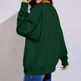 thumbnail image 6 of Resicozy Womens Plus Size Plain Sweatshirts Long Sleeve Oversized Crew Neck Tops Casual Soft Loose Pullover Shirts 2025 Dark Green M, 6 of 6