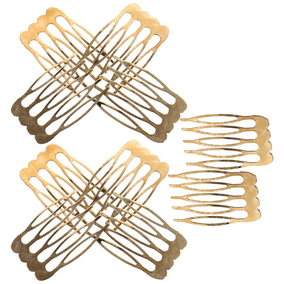 Niceauty 10pcs Metal Hair Side Combs Iron DIY Crafting for Everyday Use