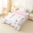 thumbnail image 2 of Manfei Bow Knot Ribbon Twin Comforter Sets,Cartoon Goblet Print Bedding Set,Pink Reversible,2-Piece,1 Comforter and 1 Pillowcase, 2 of 7