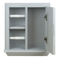 thumbnail image 2 of Hestia Primed Gray Solid Wood Recessed Double Toilet Paper Holder with Cabinet 14"w x 16.25"h, 2 of 5