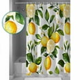 thumbnail image 3 of 60x72 Inch Shower Curtains for Bathroom White Flowers Fabric Bath Curtain Decor Countryside Lemon Fruit Garden Waterproof Restroom Curtains Shower Set Accessories with 12 Hooks 60 Inch, 3 of 6