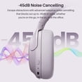 thumbnail image 4 of TOZO HT3 Wired/Wireless Over Ear Noise Cancel Headphones for Adult, ANC/ENC Mics, 90H, Hi-Res Audio Headset, App-32EQ, Foldable/Adjustable Headband, AUX 3.5mm, Comfort Earcup for Home Sport, Purple, 4 of 10