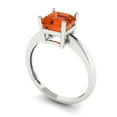 thumbnail image 2 of Solitaire Engagement Ring for Women - 1.5ct Simulated Red Diamond in 14K White Gold Promise Ring, 2 of 5