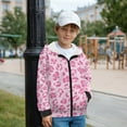thumbnail image 2 of Uorisanigo Girls Boys Hoodie Hooded Sweatshirt Comfortable Zip Up Pink Cheetah Leopard Print Hoody Jacket Long Sleeve Sweatshirts Jacket Shirts Warm Shirt Fall Winter Outwear, 2 of 8