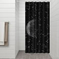 thumbnail image 3 of Gothic Shower Curtain - Dark Celestial Moon & Star Print, Mystical Cosmic Theme Bath Decor, Waterproof Polyester, 36"Wx72"L, Goth Aesthetic Gift, 3 of 5
