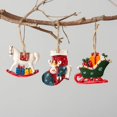 thumbnail image 3 of Artesanías de decoración navideña, colgante de resina pequeño, diseño de patrón de Reno de caballo lindo, colgante de árbol de Navidad, decoraciones de árbol de Navidad, 3 of 4