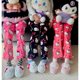 thumbnail image 4 of Sanrio-Pijama de franela de Hello Kitty para mujer, ropa de dormir de lana cálida, pantalones de Casa informales de dibujos animados, pantalones de moda de Anime Kawaii Y2k, Otoño e Invierno, 4 of 5
