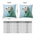 thumbnail image 2 of Fuzoiu Dog Wrapped in Towel Print Square Pillow Cover,Hidden Zipper Design,Luxury Square Pillow Case, Throw Pillow,Couch Cushion-22"x22", 2 of 7