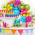 thumbnail image 4 of Green Blue Yellow Orange Balloon Arch, Rainbow Balloon Garland with Rose Red Yellow Orange Blue Green Latex Balloons Rose Red Foil Balloons for Birthday Aloha Luau Fiesta Party Decorations, 4 of 7