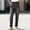 Black, variant on Women's Jeans High Rise Plus Size Fashion Solid Elastic Waist Pockets Length Pants False Jeans