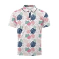 thumbnail image 4 of Men's Golf Shirt Casual Sports V Neck Ribbed Collar Short Sleeve Fashion Casual Solid Color Plain Spring & Summer Regular Fit2XL, 4 of 5