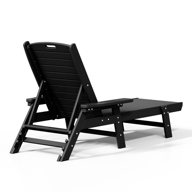 WestinTrends Malibu Black Chaise Lounge, Adjustable 5-Position photo 7