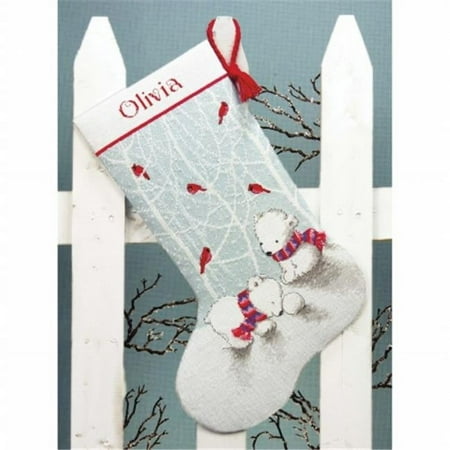 UPC: 0088677089023 | Dimensions Cross Stitch Kit Stocking Snow Bear