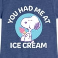 thumbnail image 3 of Peanuts - You Had Me At Ice Cream - Youth Girls Short Sleeve Tee, 3 of 6