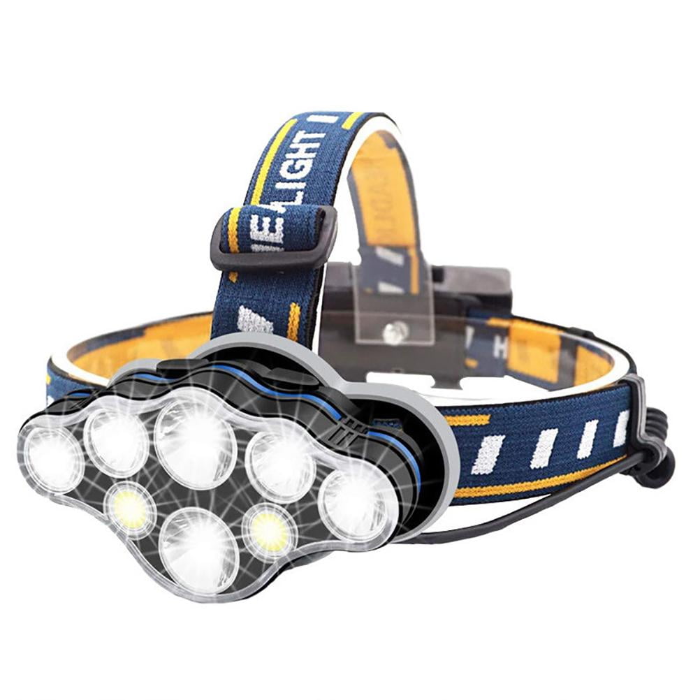 ADVEN USB Rechargeable LED Headlamp Lighting Mode Headlight IPX4  Waterproof Head Light for Helmet Fishing Bicycle Camping