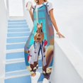 thumbnail image 2 of Cute Hamster School Uniform Womens Casual Baggy with Pockets Trousers Casual Jumpsuit Sleeveless Suspender Overalls Romper, 2 of 8