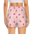 thumbnail image 3 of Picia Floral Strawberr Pattern Women's 2 in 1 Athletic Running Shorts High Waisted Workout Casual Gym Sweat Shorts with Comfy Liner Zipper Pockets-Large, 3 of 9
