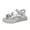 Silver, variant on LTTVQM Girls Sandals Open Wide Toe Soft Sole Comfortable Pearl and Rhinestone Sandal with Adjustable Ankle Strap Summer Dress Casual Anti-Slip Walking Flat Shoes Silver 9 Toddler