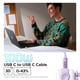 thumbnail image 2 of Cable de carga UGREEN Uno USB C a USB C de 100 W con pantalla LED, 2 of 8