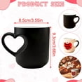 thumbnail image 3 of Heat Sensitive Color Changing Coffee Mug, Mom Ever Heart Handle Ceramic Tea Cup for Mother's Day Gift, Black, 3 of 9