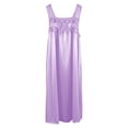 thumbnail image 4 of ZHOGXU Summer Dresses For Women Sleeveless Spaghetti Strap Solid Color Lace Midi Length Loose Fit Nightdress For Everyday Wear,Light Purple,One Size, 4 of 4
