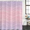 thumbnail image 2 of Pink Purple Ombre Bathroom Shower Curtains with 12 Hooks Waterproof Shower Curtain for Stalls and Bathtubs Modern Abstract Striped Polka Dots Decorative Bathroom Privacy Curtain 36x78 Inches, 2 of 9