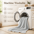 thumbnail image 4 of Unikome Knit Throw Blanket 50" x 60", Soft Lightweight Blanket for Couch, Sofa and Bed, Breathable All Season Decorative Throw, Light Gray, 4 of 7