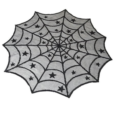 

Halloween Tablecloth Lace Spider Web Tablecover Party Decoration Supplies for Halloween Kitchen Decor New