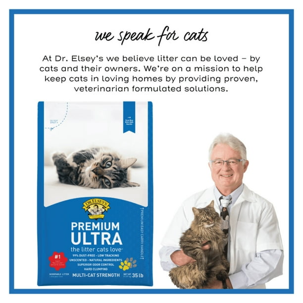 Dr. Elsey's Ultra Unscented Cat Litter - 35 lb