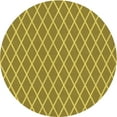 thumbnail image 1 of Ahgly Tapis Rond Lavable en Machine Intérieur Transitionnel Jaune Foncé Vert, 3 Pieds Rond, 1 of 7