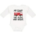 thumbnail image 3 of Inktastic Firefighter Daddy Plays with Trucks Boys or Girls Long Sleeve Baby Bodysuit, 3 of 5