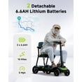 thumbnail image 6 of ScootNGo 39 lbs Ultra Lightweight Foldable Mobility Scooter for Seniors & Adult - Airline Approved, 4-Wheel Electric Travel Scooter, Yellow, 6 of 12