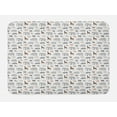 thumbnail image 1 of Animal Print Bath Mat, Geometric Fauna Zebra Camel Giraffe Bear Deer Design, Plush Bathroom Decor Mat with Non Slip Backing, 29.5" X 17.5", Multicolor, by Ambesonne, 1 of 2