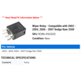 thumbnail image 2 of Auto Shut Down Relay - Compatible with 2003 - 2004, 2006 - 2008 Dodge Ram 1500 2007, 2 of 2