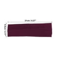 thumbnail image 2 of Unique Bargains Headbands Cotton Sweatbands Stretchy Moisture Wicking Headband for Sports Wine Red 1 PCS, 2 of 6