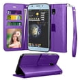 thumbnail image 1 of Tekcoo Wallet Phone Case 5.5" Galaxy J7 2018 / J7 V 2nd Gen / J7 V 2018 / J7 Refine / J7 Crown / J7 Top / J7 Eon / J7 Aura / J7 Star, Luxury Premium PU Leather ID 3 Card Slots w/ Stand & Lanyard Strap, 1 of 8