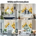 thumbnail image 6 of Rustic Sunflower Swag Curtain Valance for Windows, Bee Country Floral Retro Letter Background Window Treatments Short Swag Topper for Kitchen Windows Bathroom Bedroom, 36"x45", 6 of 8