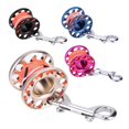 thumbnail image 2 of 30m DIY Fishing Reel Spool Line Mini Aluminium Reel Baitcasting Reel Spool with Stainless Steel Double Ended Hook ,Rigid Aluminum Skeletal Frame, 2 of 7