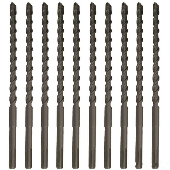 10PCS, 1/2" X10", SDS Plus Rotary, Hammer Concrete Masonry Carbide, Drill Bits