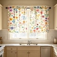 thumbnail image 4 of Linnome 2D Printed Kitchen Curtain Short Panels Washable Decorative Window Curtains for Kitchen 27.55*39.37in Z2-B, 4 of 7