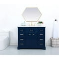 thumbnail image 6 of Elegant Decor Americana 42" Solid Wood and Metal Single Bathroom Vanity in Blue, 6 of 8