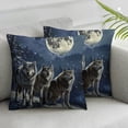 thumbnail image 2 of Throw Pillow Cover Soft Plush Pillowcase with Invisible Zipper Wolfs Decorative Couch Pillow Case Cushion Cover for Sofa Living Room Bedroom Patio, 2 of 7