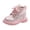 Pink, variant on Girls Winter Fashion Sparkly Sequin Pearl Princess Boots Purpose Zipper Decorated British Boots