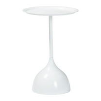 Baxton Studio Webb White Metal Pedestal Side Table Accent Table