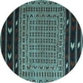 thumbnail image 1 of Ahgly Company Indoor Round Southwestern Light Blue Country Area Rugs, 6' Round, 1 of 4