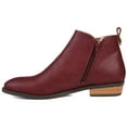 thumbnail image 2 of Journee Womens Ellis Inside Zip Stacked Heel Booties, Widths Available, 2 of 9