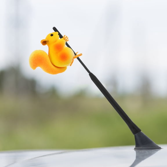 TITINICE Car Roof Ornament Yellow Foam Cute Squirrel for DIY Exterior Decor