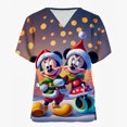 thumbnail image 3 of Blusa médica con estampado navideño de Mickey Mouse, talla 5xl, uniforme de manga corta, uniforme de médico y enfermera, blusas de trabajo para centros de revisión para niños, 3 of 5