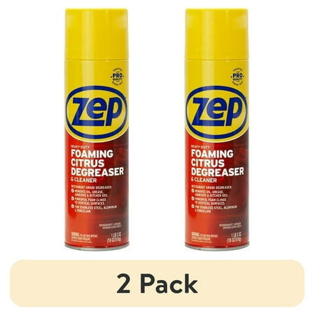 (2 pack) Zep Foaming Citrus Degreaser for Vehicles, 18 oz, 10.19 inch, 1 count per pack